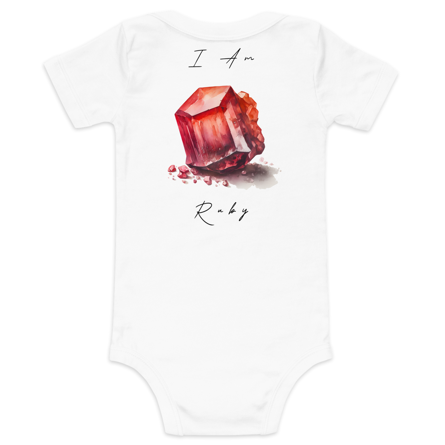 Ruby Baby Healing Crystal-Infused Graphic Onesie