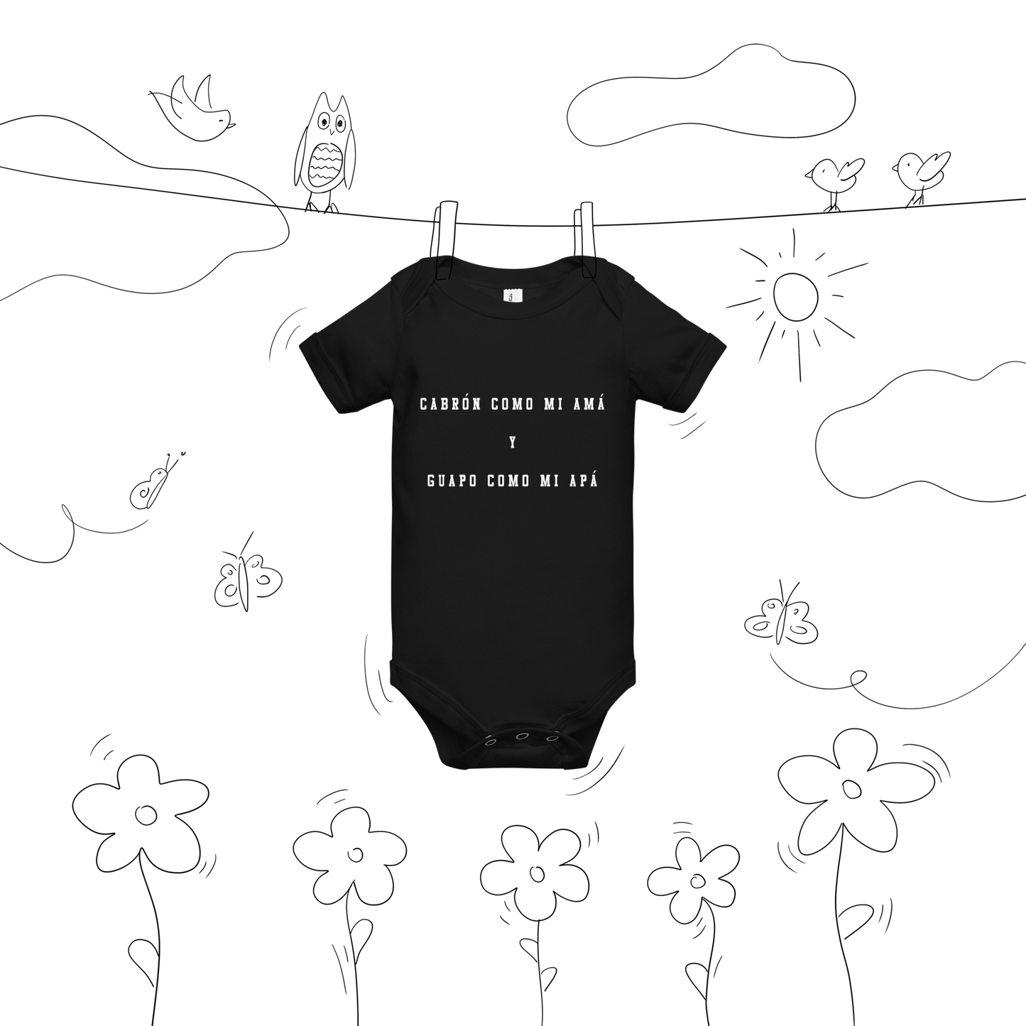 Baby Boy Authentic Mexican Quote Onesie