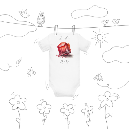 Ruby Baby Healing Crystal-Infused Graphic Onesie
