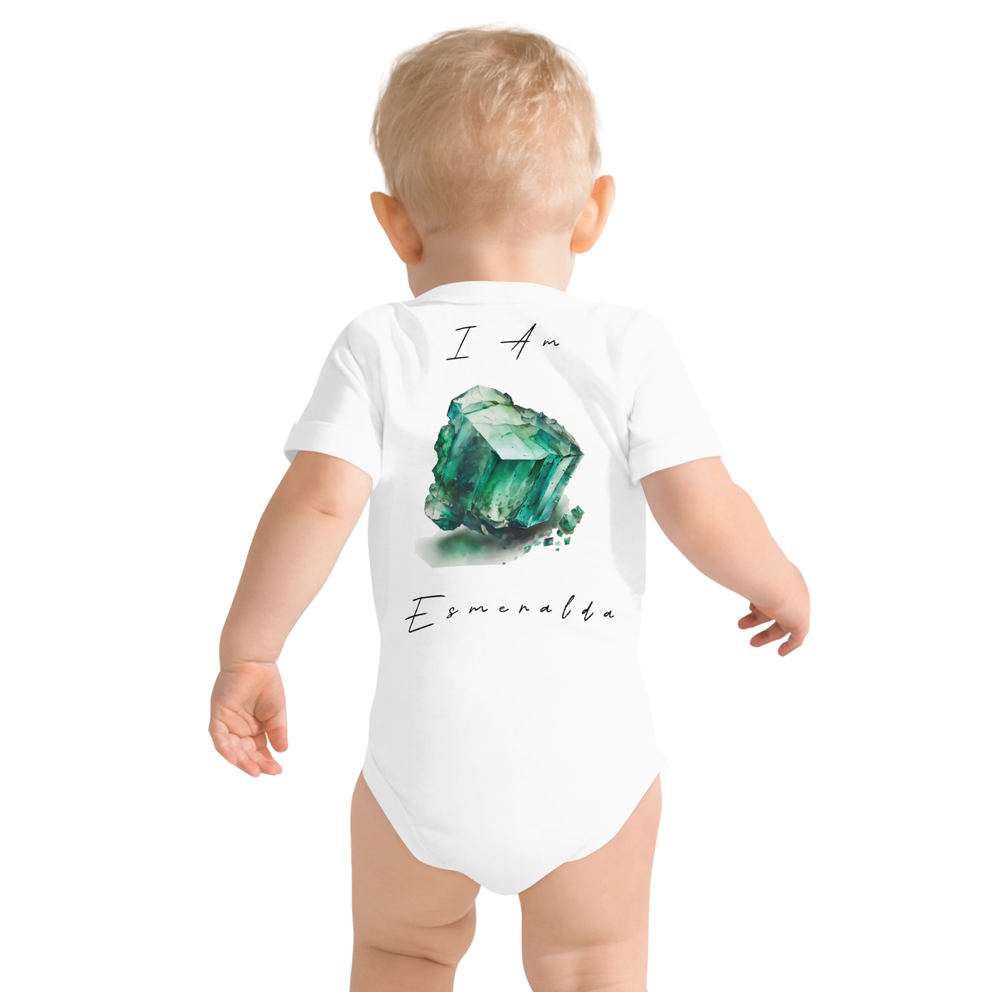 Esmeralda Baby Healing Crystal-Infused Graphic Onesie