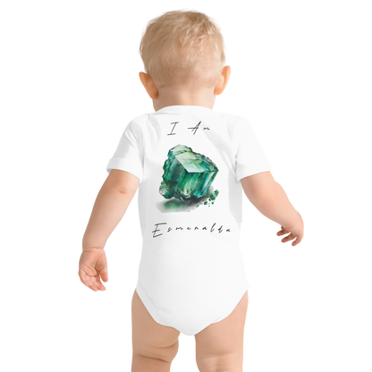 Esmeralda Baby Healing Crystal-Infused Graphic Onesie