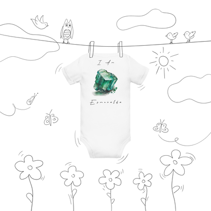 Esmeralda Baby Healing Crystal-Infused Graphic Onesie
