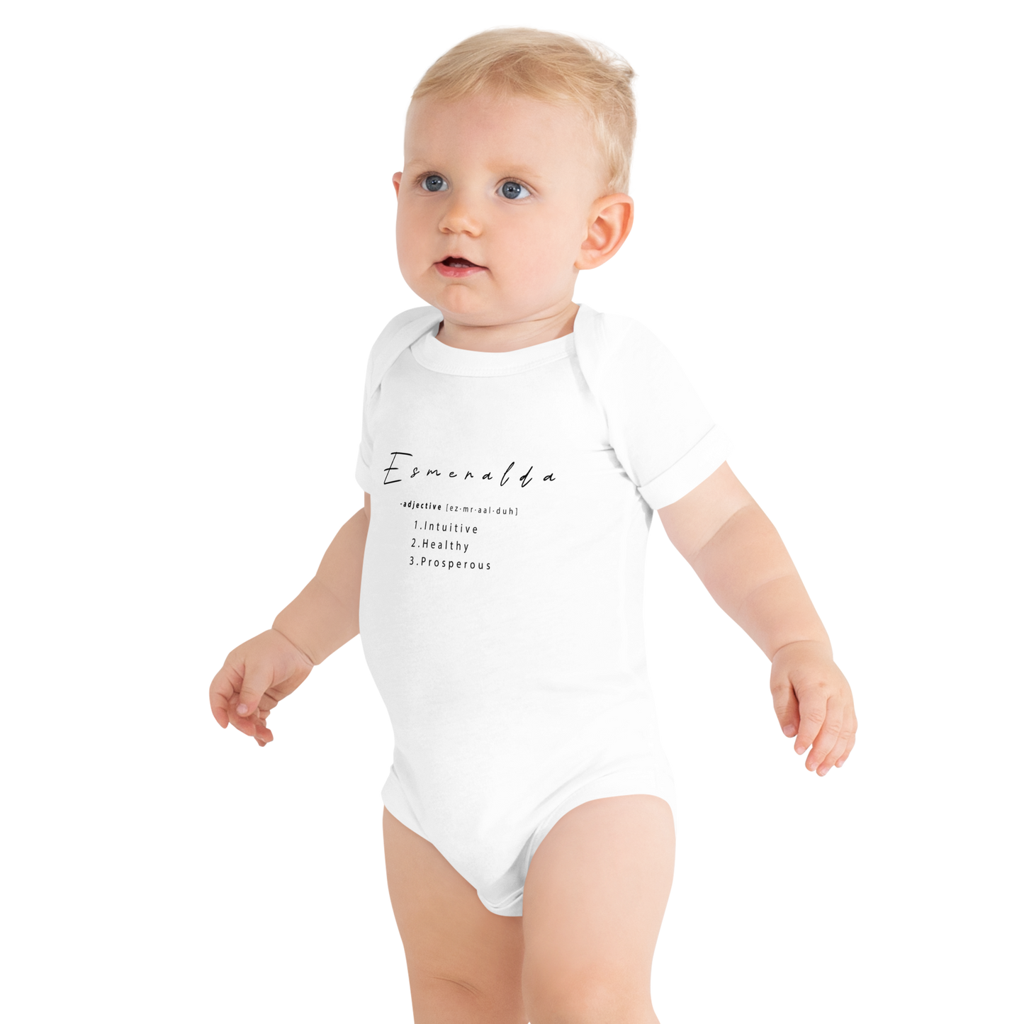 Esmeralda Baby Healing Crystal-Infused Graphic Onesie