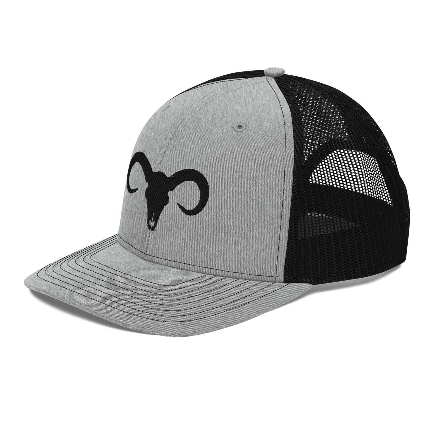 Bull Skull Authentic Mexican-Inspired Embroidered Mesh Trucker Baseball Hat