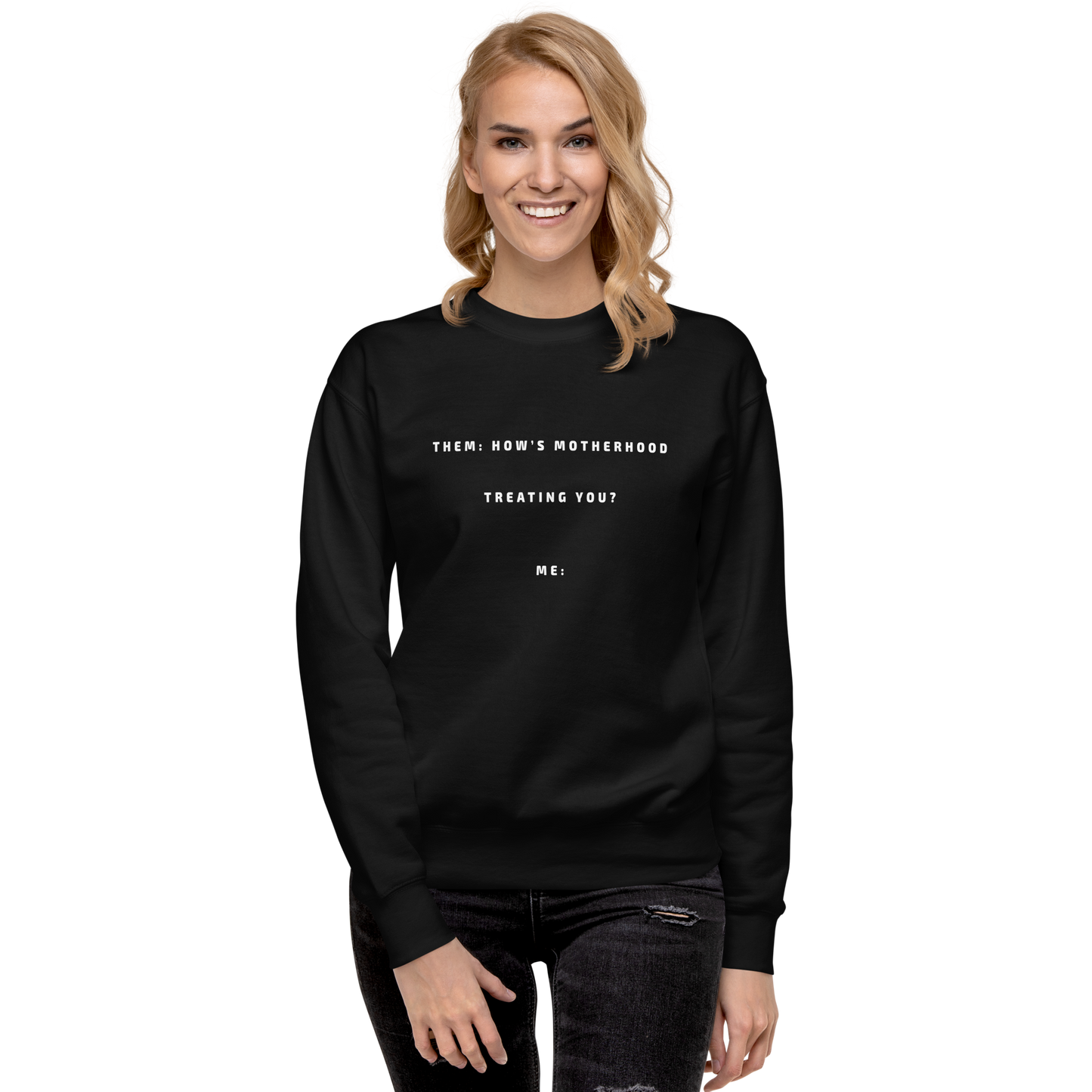 Motherhood Women's Cotton Inspiring Graphic Sweatshirt with quotes