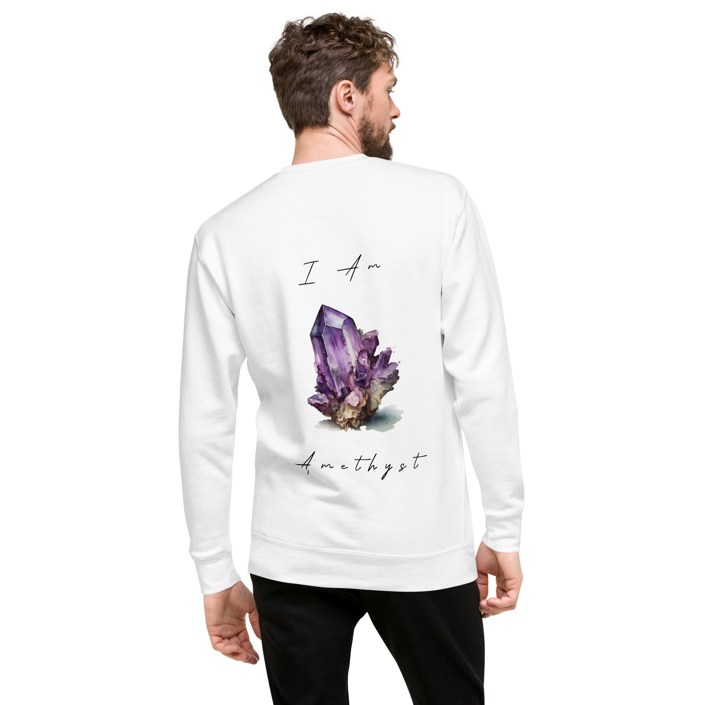 Amethyst Healing Crystal-Infused Sweatshirt