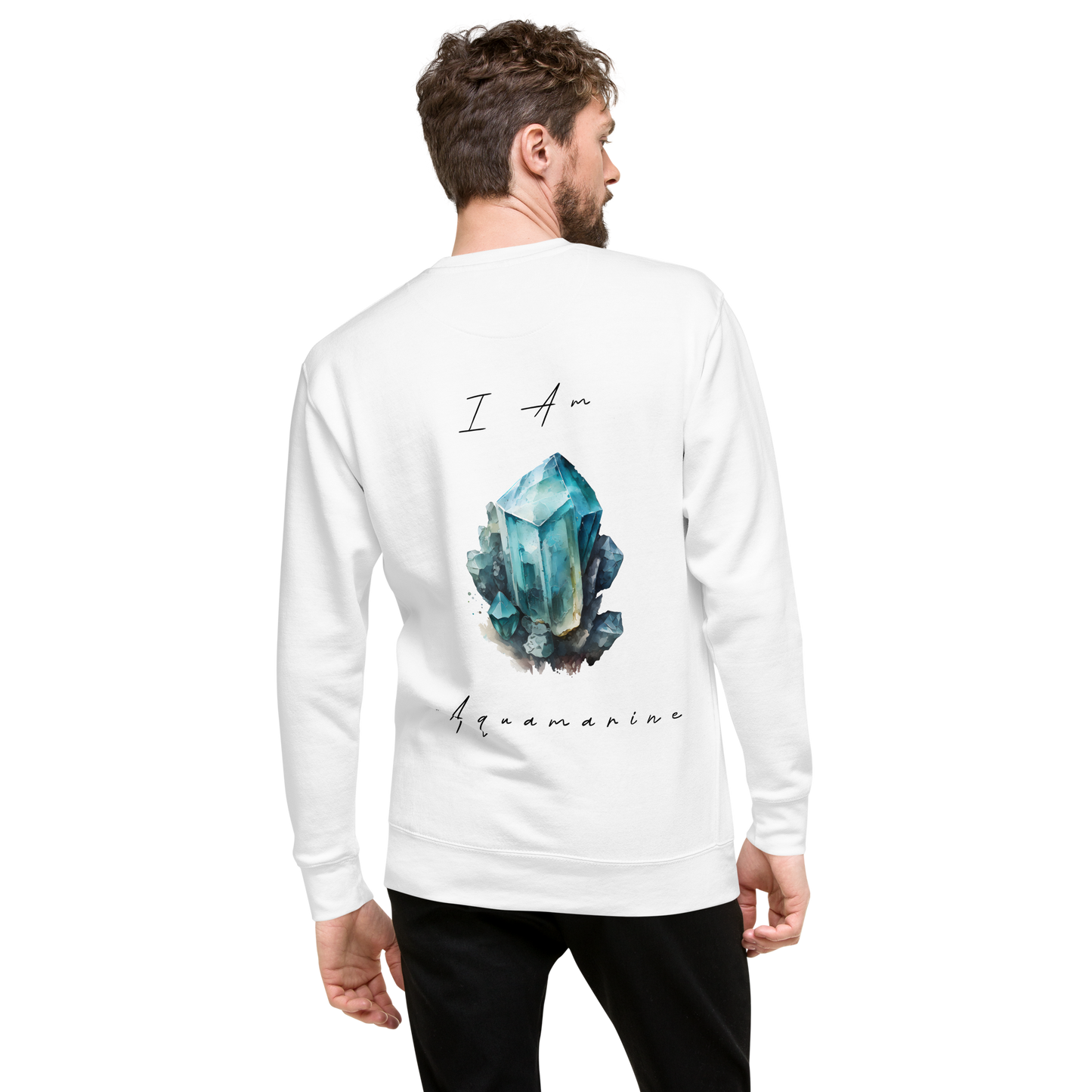 Aquamarine Healing Crystal-Infused Sweatshirt