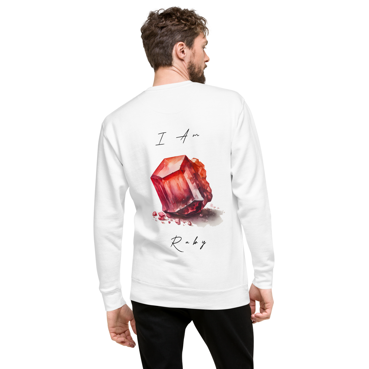 Ruby Healing Crystal-Infused Sweatshirt
