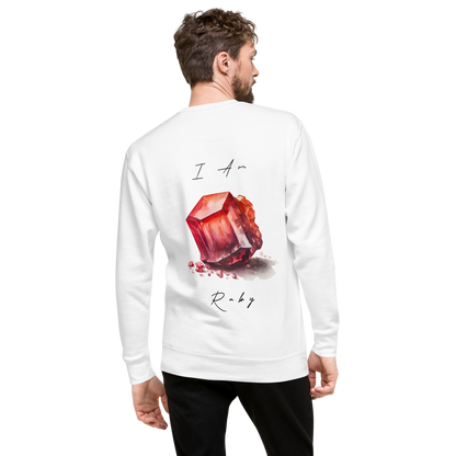 Ruby Healing Crystal-Infused Sweatshirt