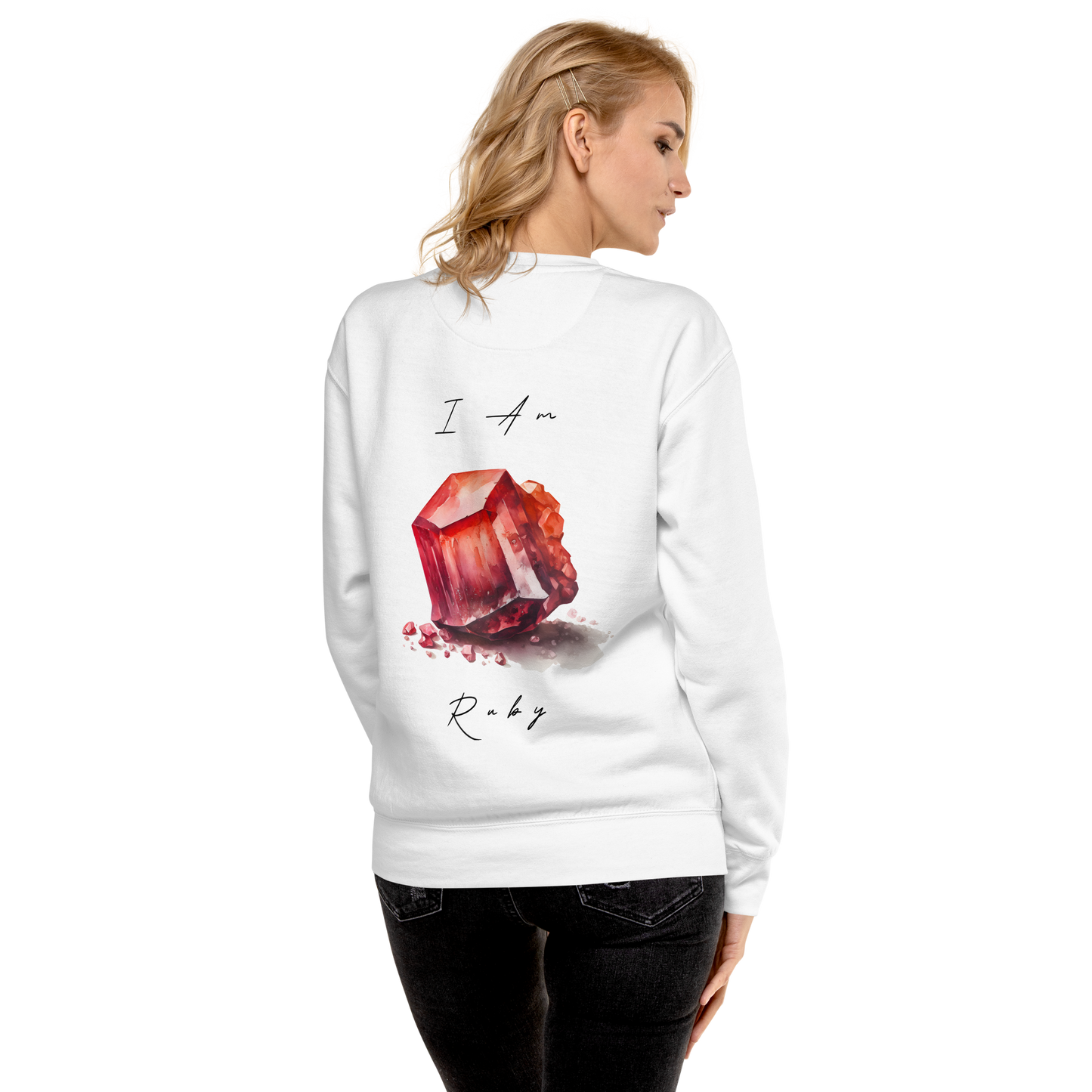 Ruby Healing Crystal-Infused Sweatshirt