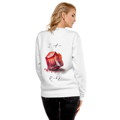 Ruby Healing Crystal-Infused Sweatshirt