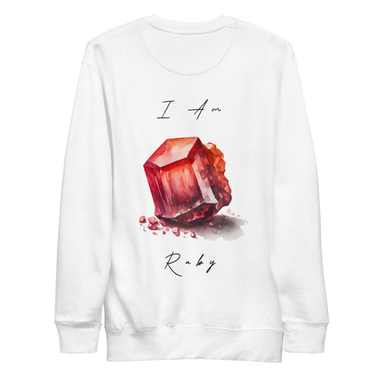 Ruby Healing Crystal-Infused Sweatshirt