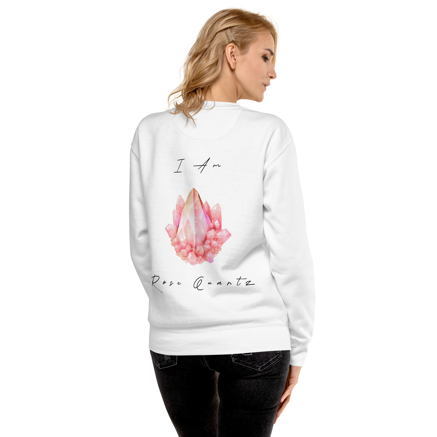 Rose Quartz Healing Crystal-Infused Sweatshirt