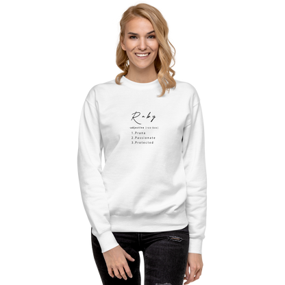 Ruby Healing Crystal-Infused Sweatshirt