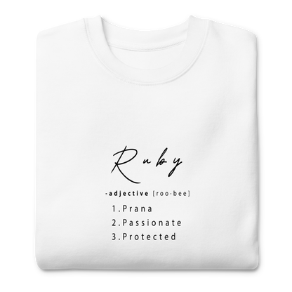 Ruby Healing Crystal-Infused Sweatshirt