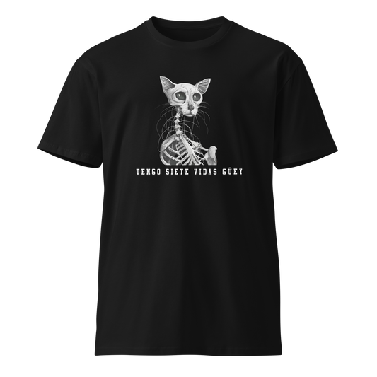 7 Vidas Gato Men's Authentic Mexican Graphic Quote Tee