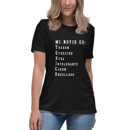 Mi Novio Es Tóxico Women's Authentic Mexican Graphic Quote Tee