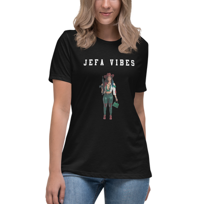Jefa Vibes Women's Authentic Mexican Graphic Quote Tee