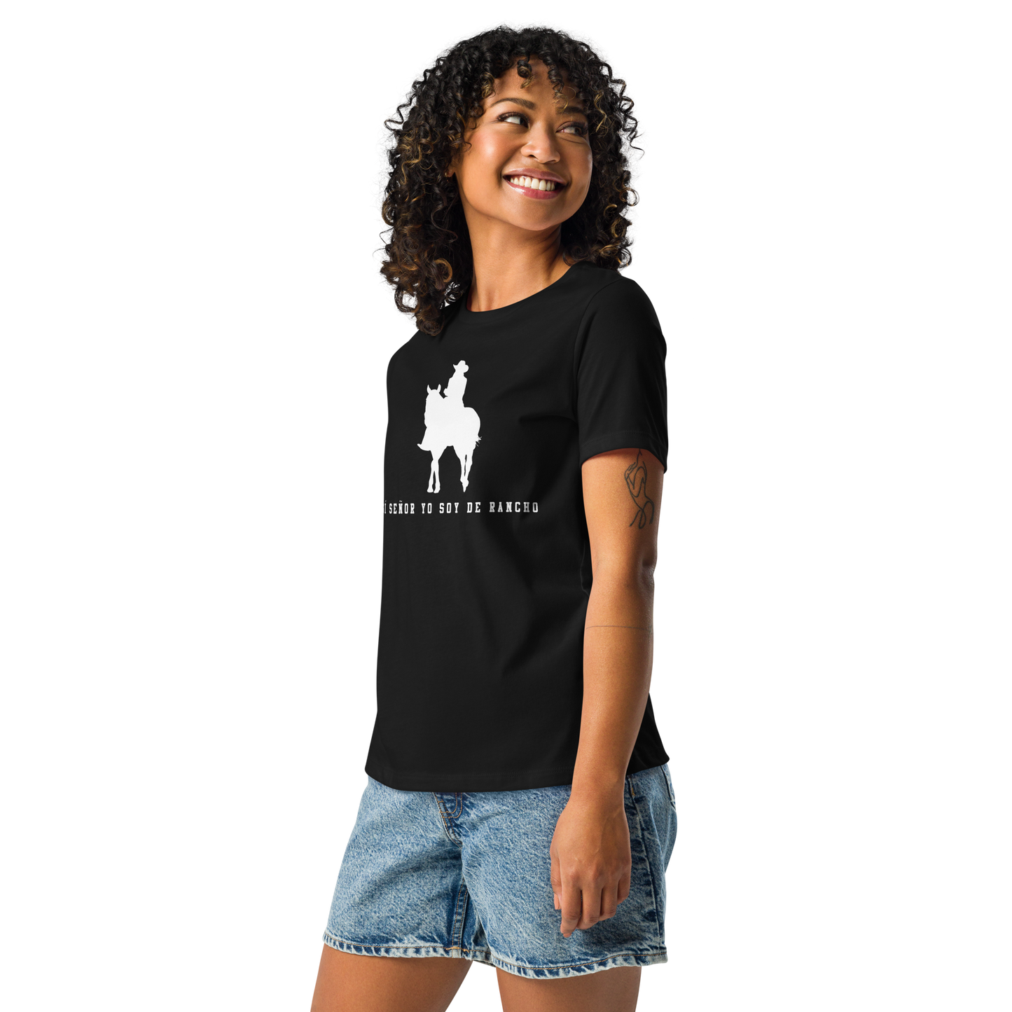 Soy De Rancho Women's Authentic Mexican Graphic Quote Tee